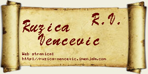 Ružica Venčević vizit kartica